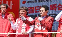 李 후보, 사전투표 마지막 날 고향 김천서 집중유세